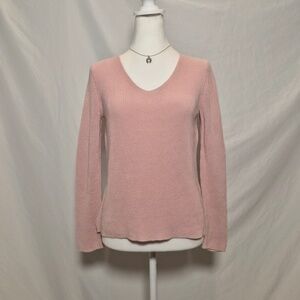 Eileen Fisher Coquette Scandi Girl Preppy Bubblegum Pink Cotton Silk Blend Top S